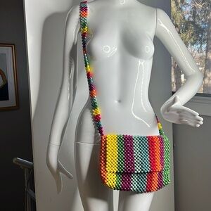 Cynthia Rowley Multi Color Beaded Vintage Inspired Crossbody Bag